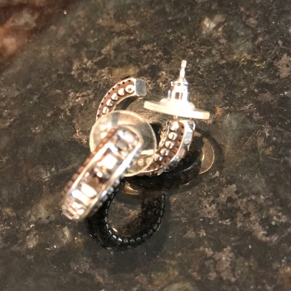 Beautiful Brighton hoop earrings with rhinestones